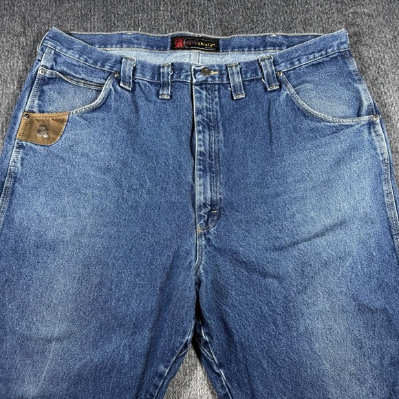 Wrangler Riggs Workwear Men's Size 44x36 Blue Jeans Heavy Duty Work Pants - Picture 5 of 16